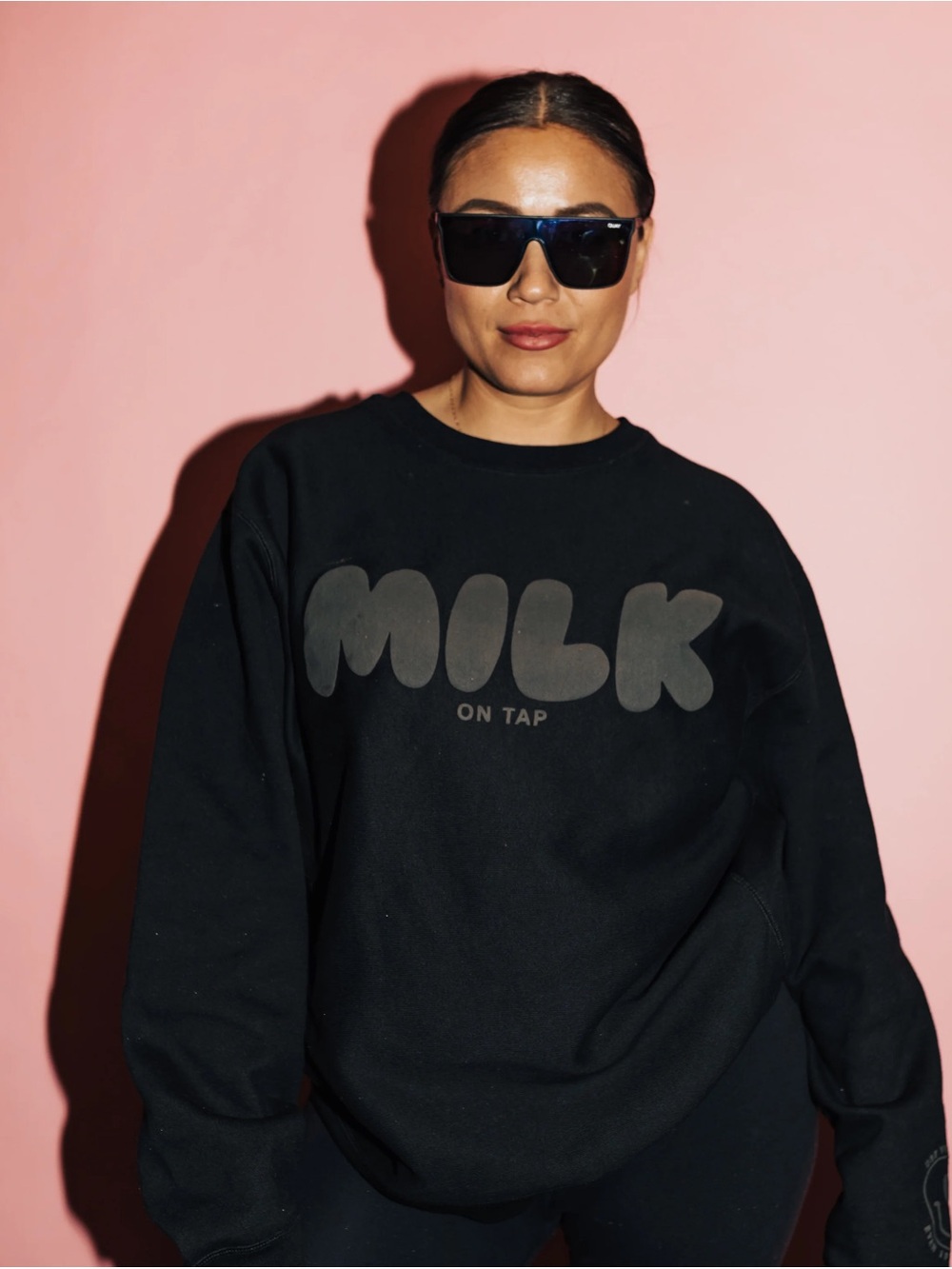 Milk On Tap Black Logo Crewneck Sweatshirt